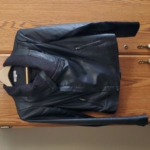 Jennifer Lopez vegan leather motorcycle jacket size small